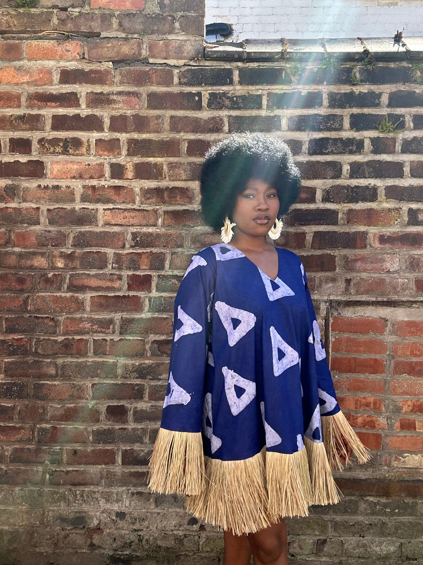 Adire et Rafia dress