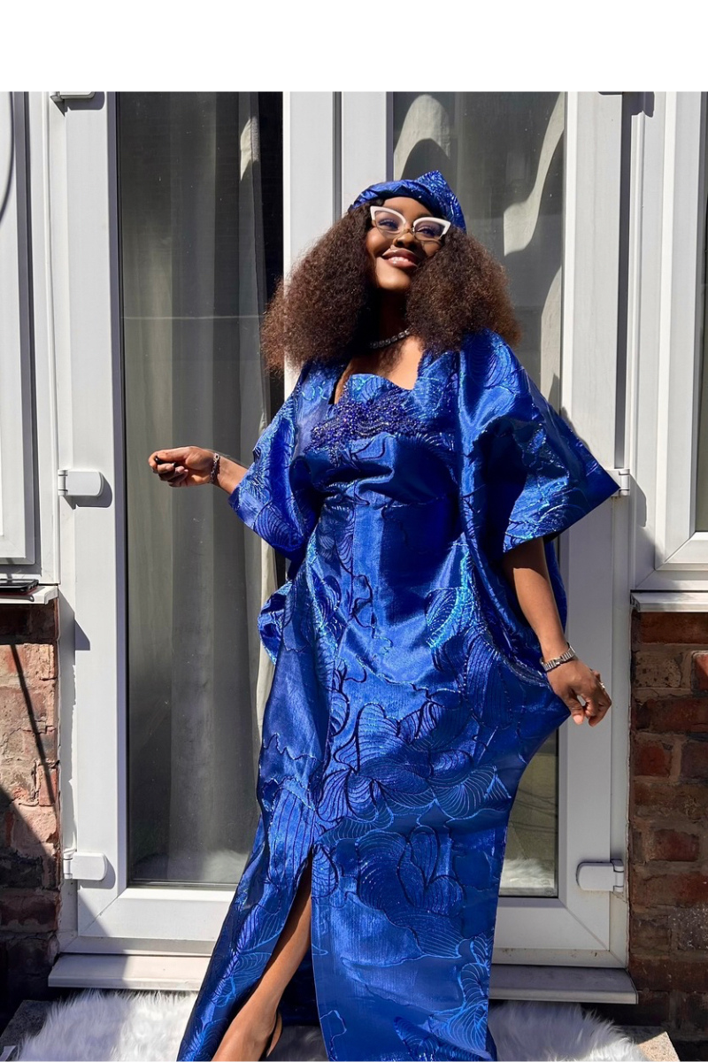 Blue Brocade Bubu