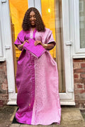 a two toned pink brocade Bubu