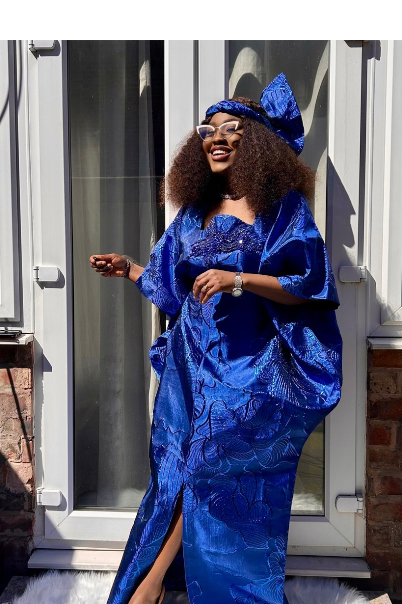 Blue Brocade Bubu