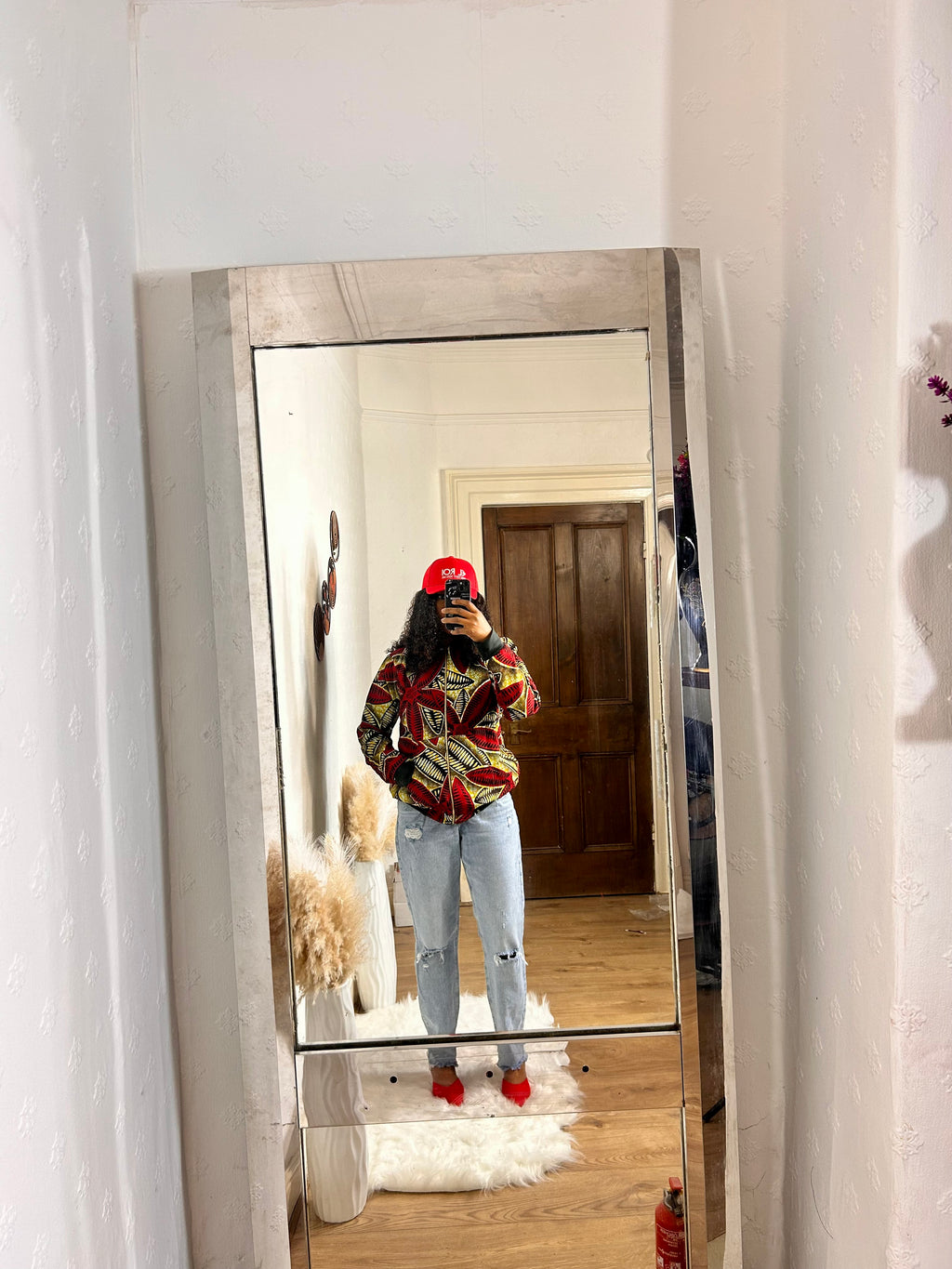 Unisex Ankara padded bomper Jacket