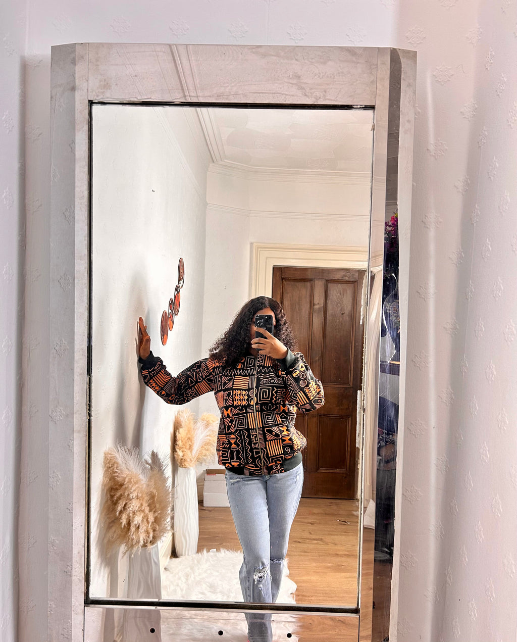 Unisex Ankara padded bomper Jacket
