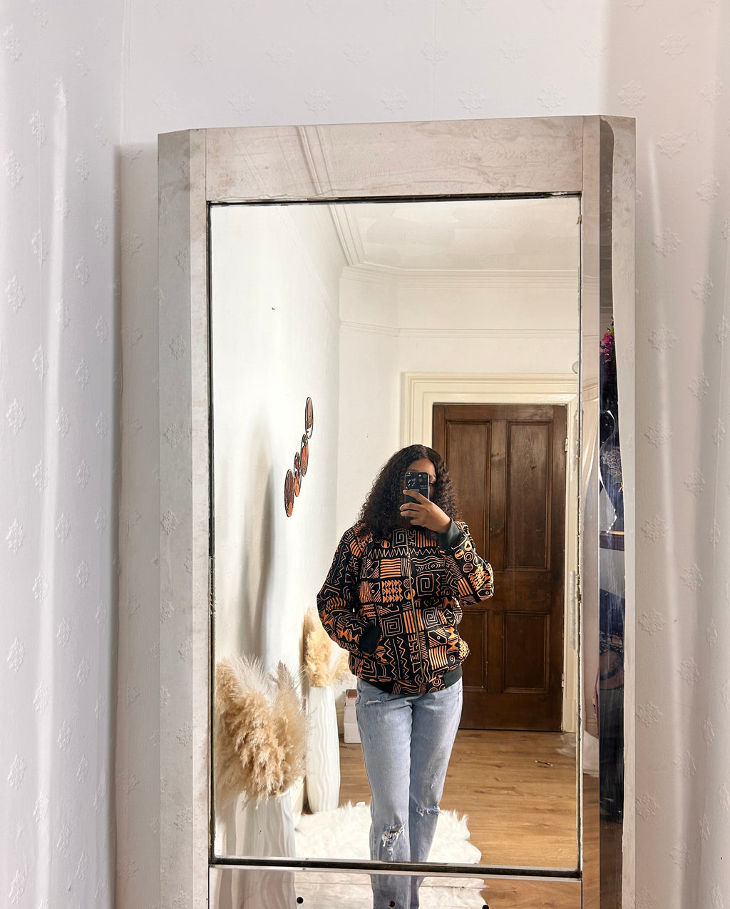Unisex Ankara padded bomper Jacket