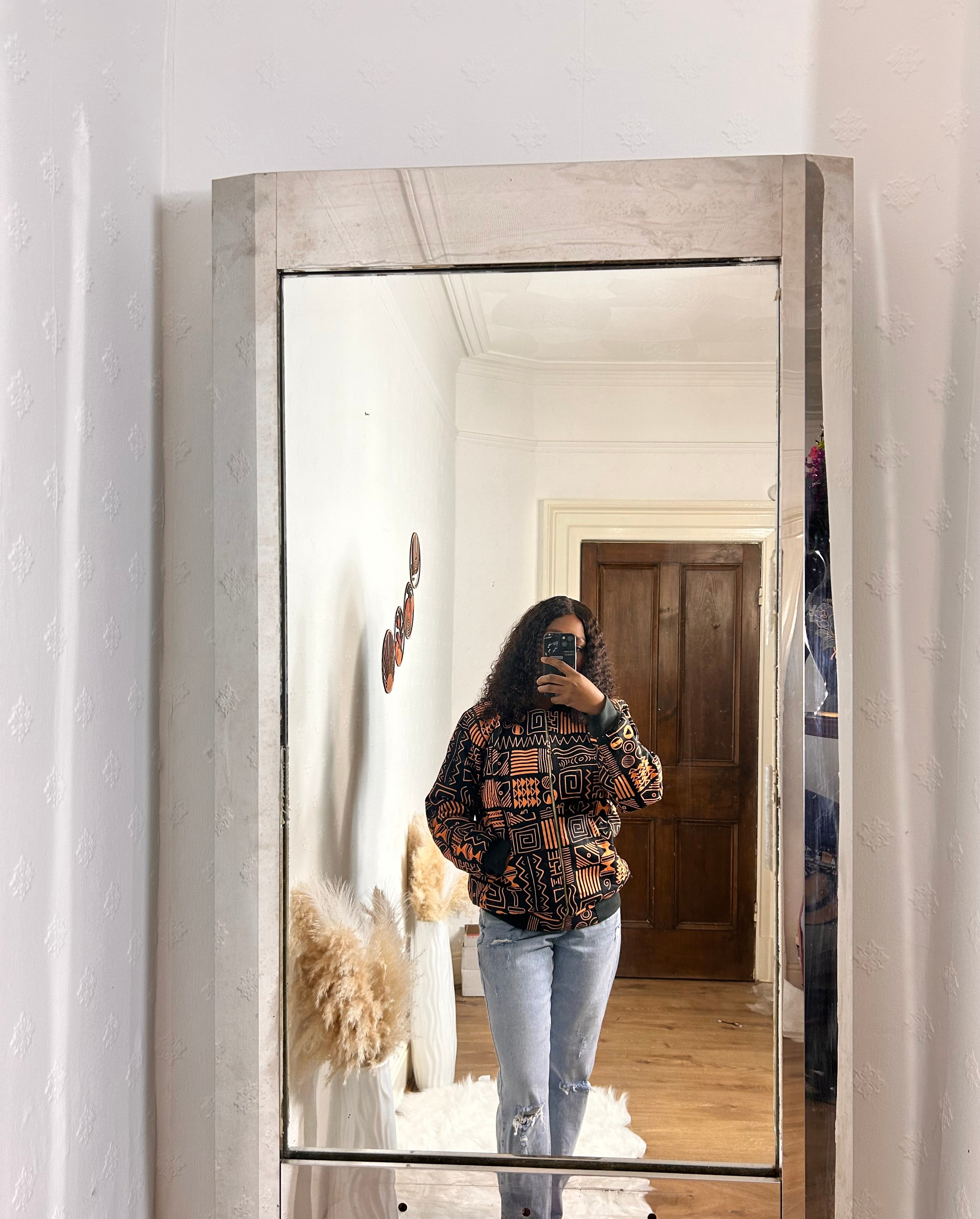 Unisex Ankara padded bomper Jacket