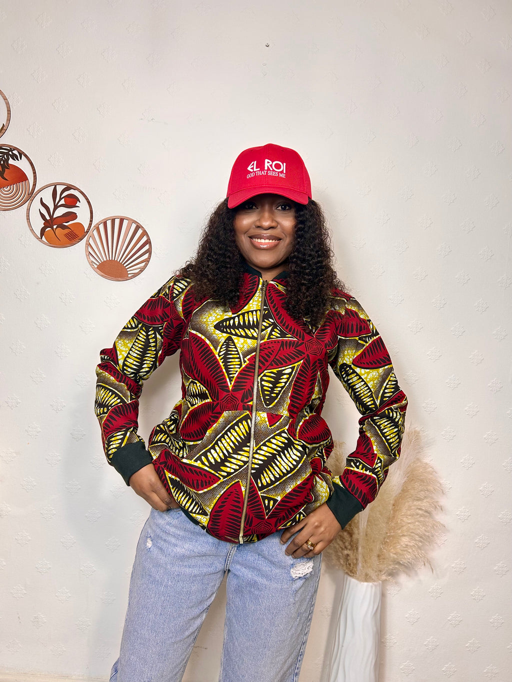 Unisex Ankara padded bomper Jacket