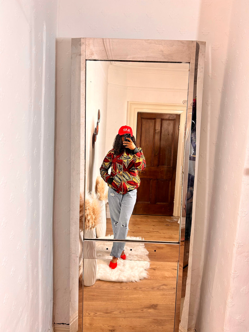 Unisex Ankara padded bomper Jacket