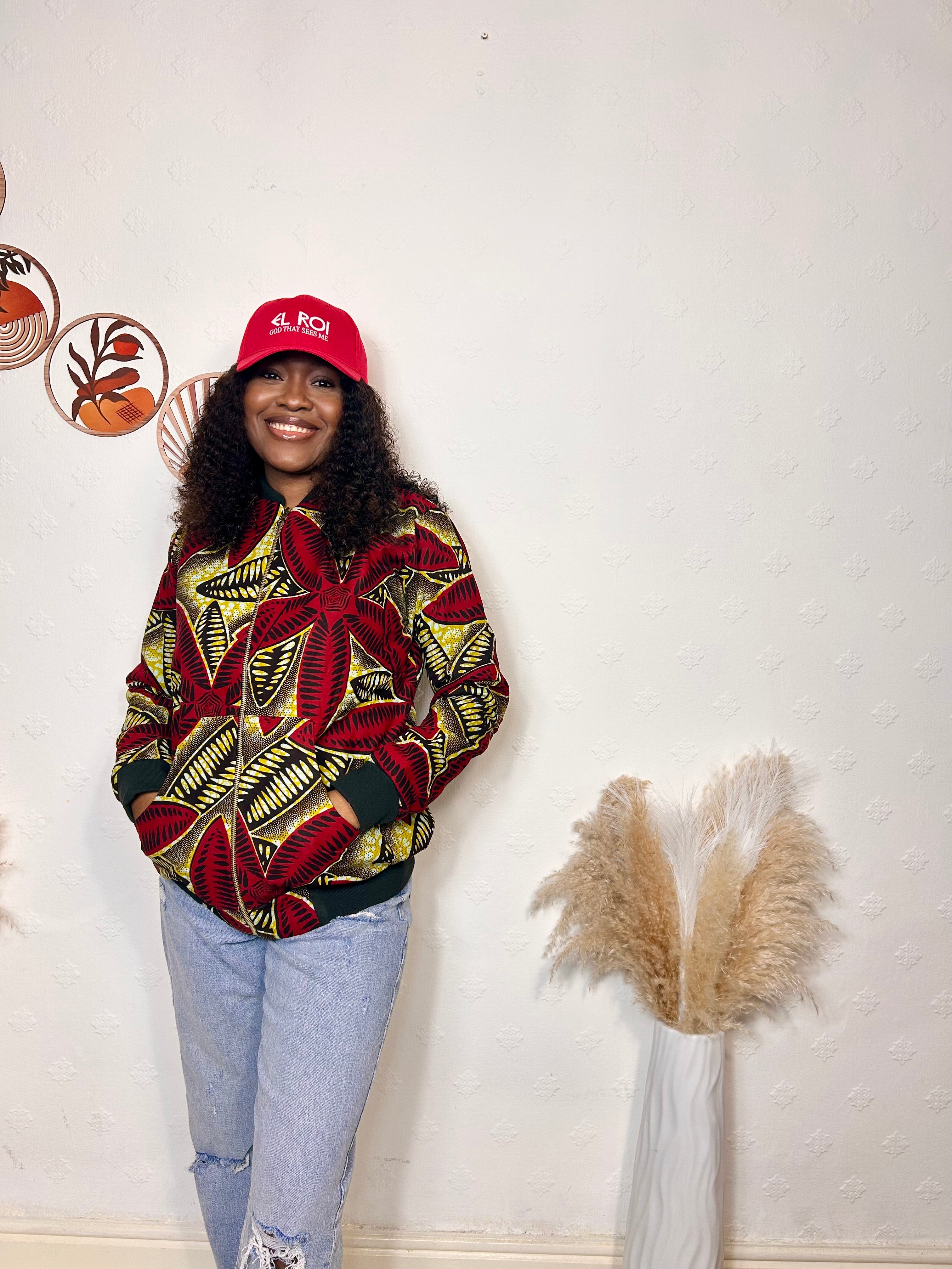Unisex Ankara padded bomper Jacket