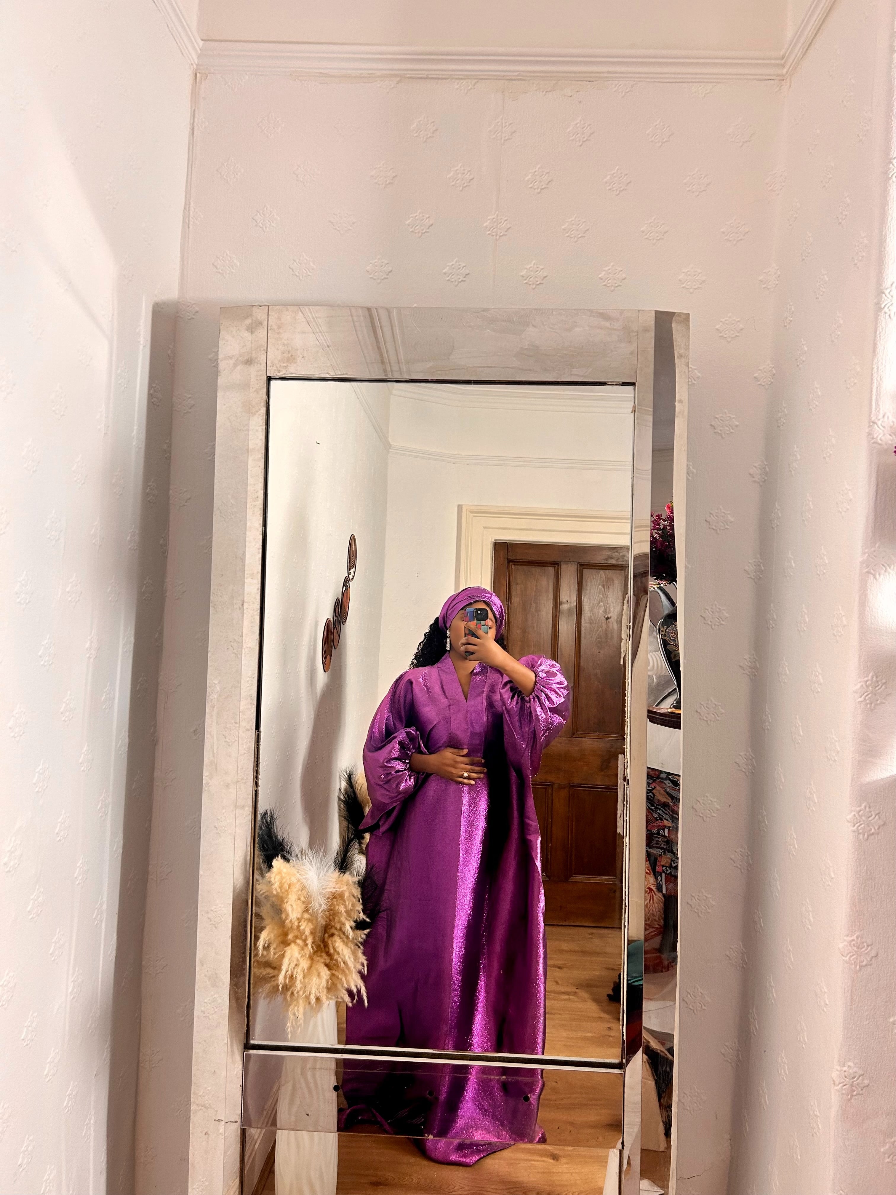 Purple brocade Bubu