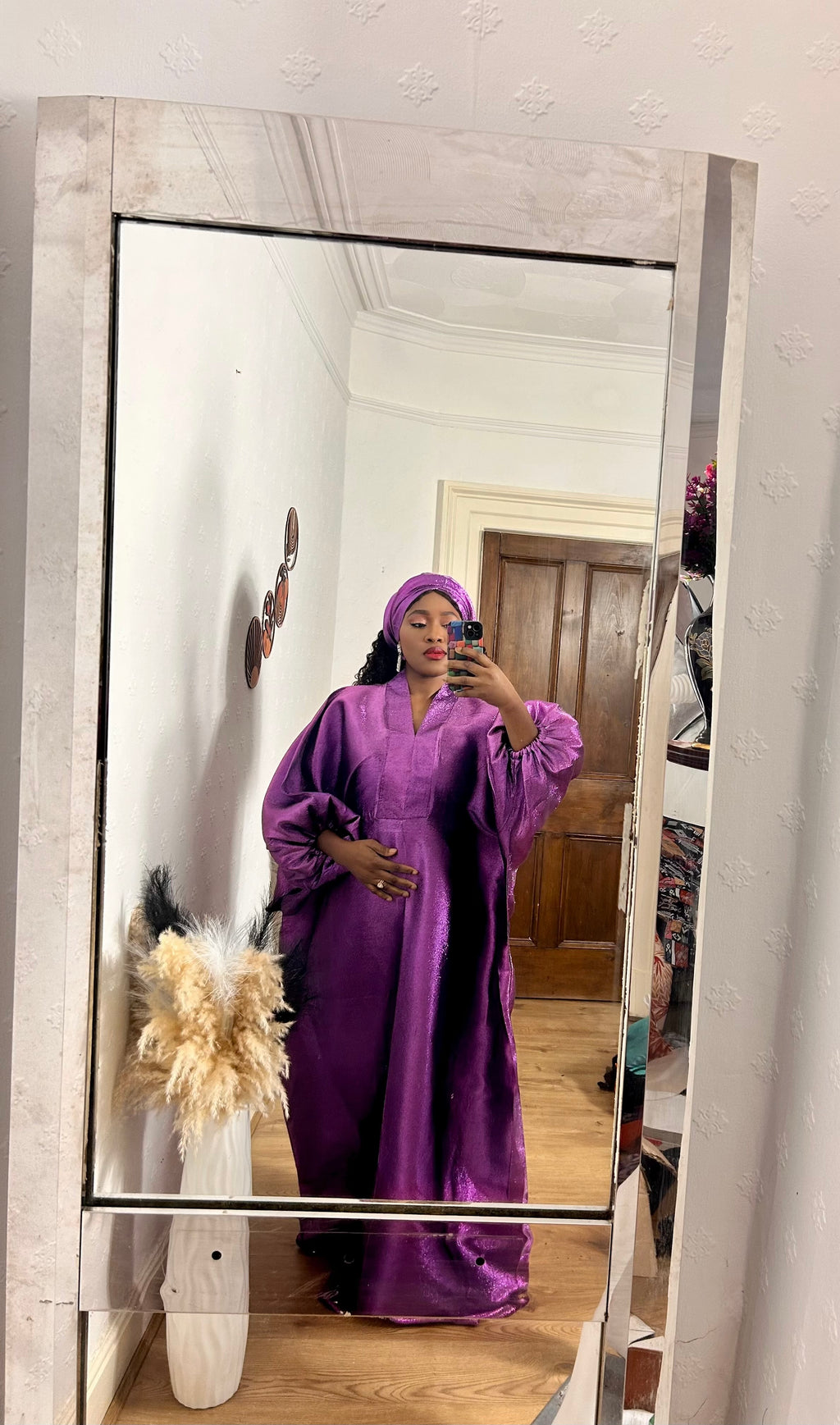 Purple brocade Bubu