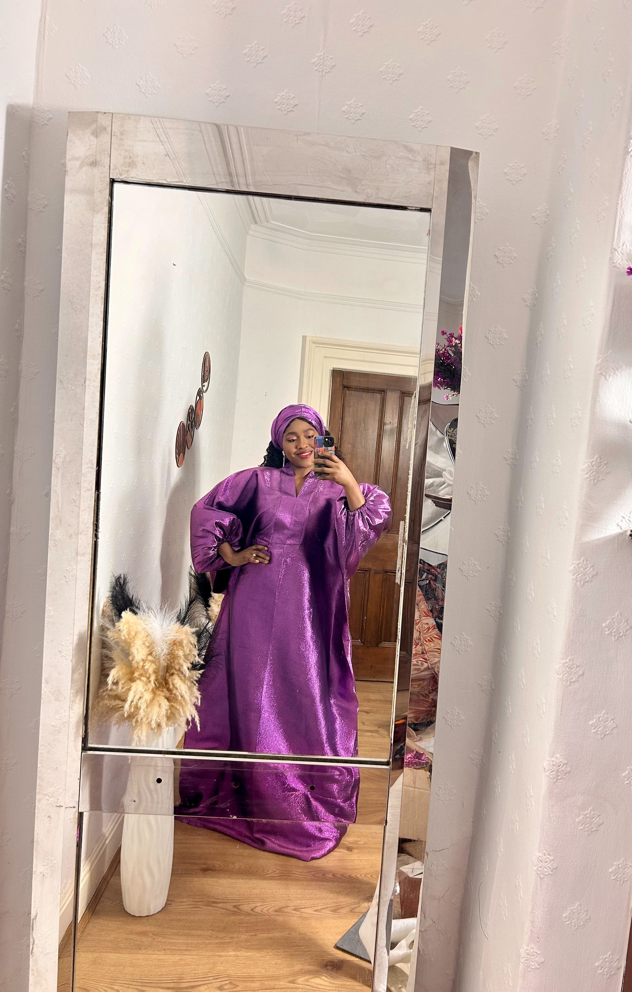 Purple brocade Bubu