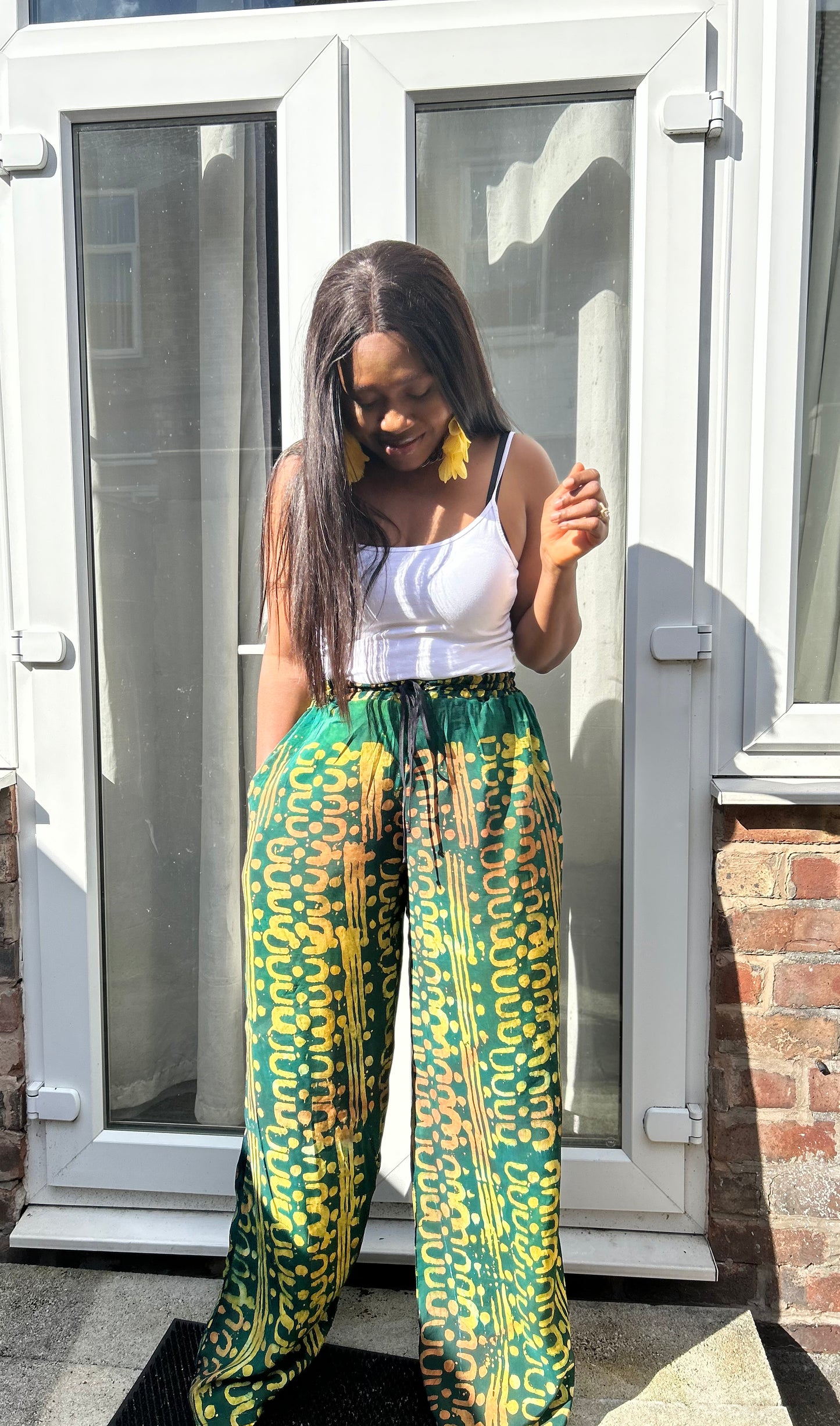 Adire Wide-Leg Pants