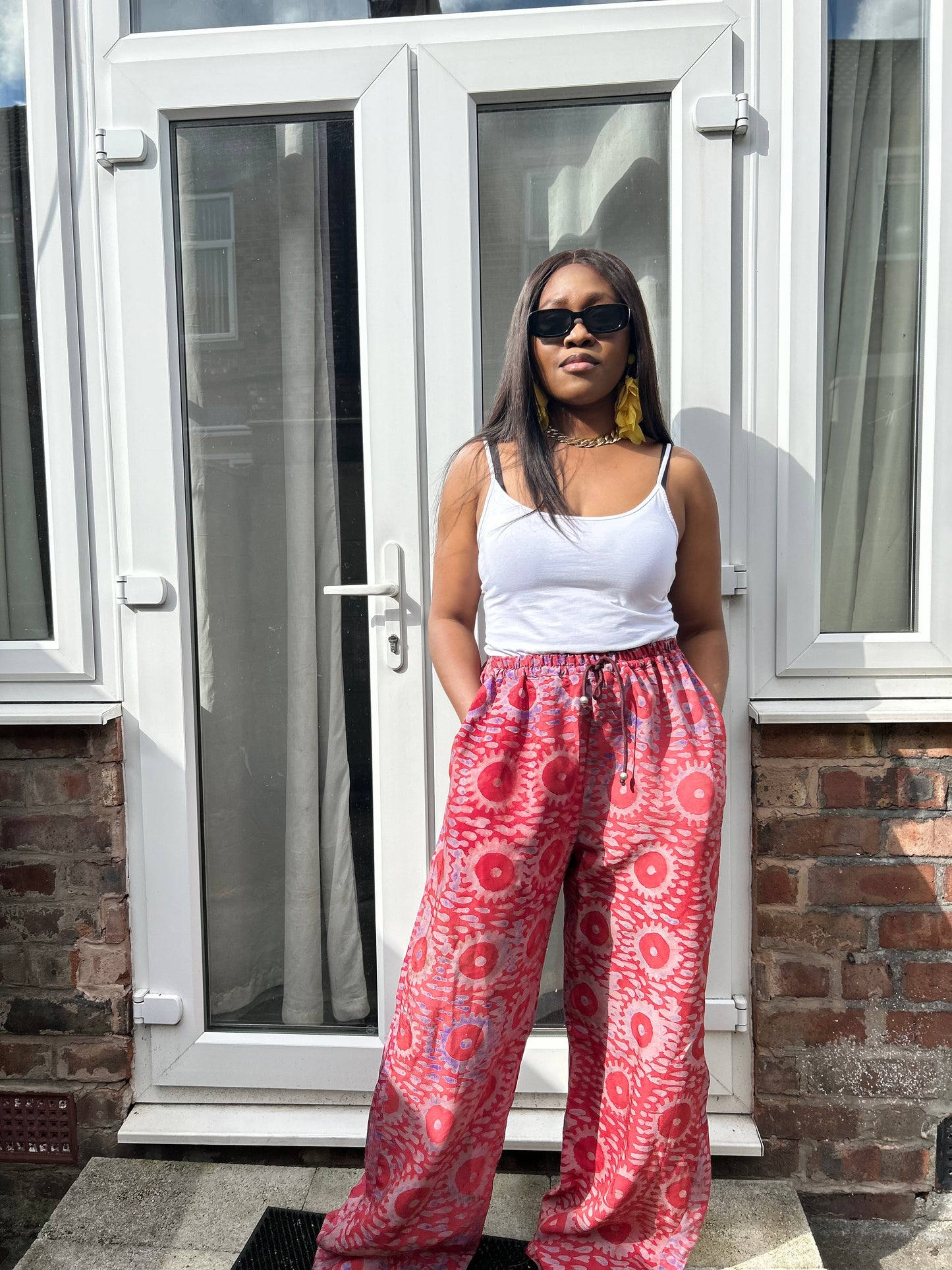 Adire Wide-Leg Pants