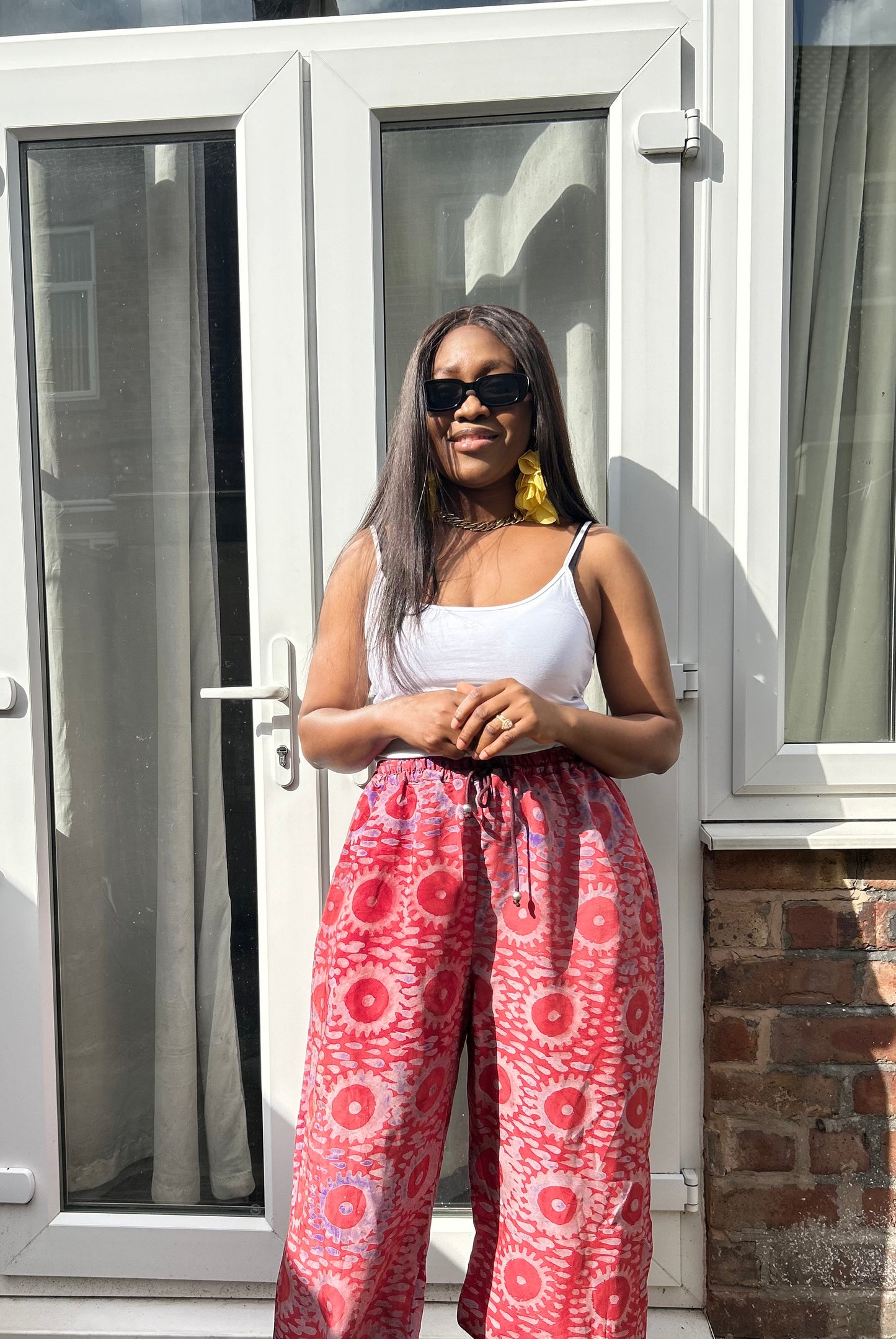 Adire Wide-Leg Pants