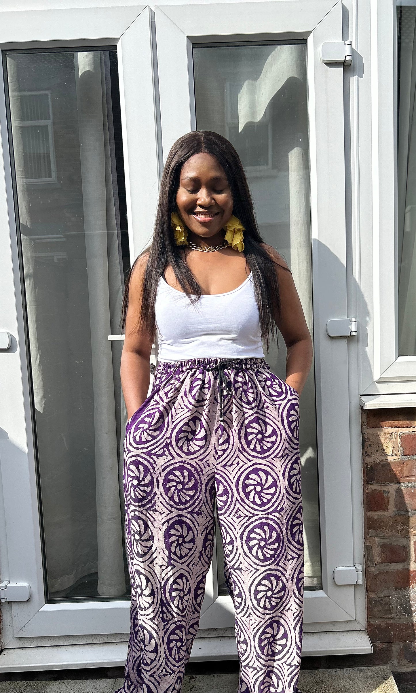 Adire Wide-Leg Pants